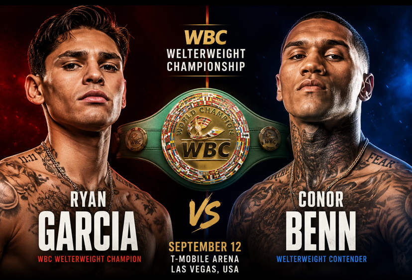 Ryan Garcia to Defend WBC Welterweight Title Against Conor Benn on September 12 in Las Vegas