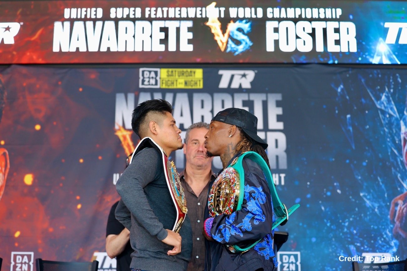Emanuel Navarrete and O’Shaquie Foster Face Off Ahead of Four-Belt Showdown