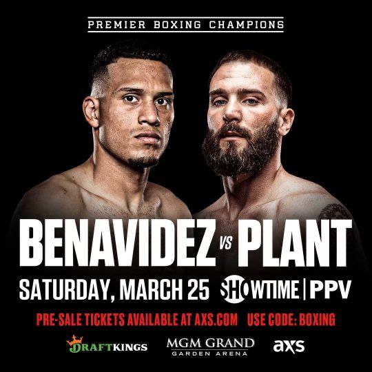 David Benavidez vs. Caleb Plant, 12 rounds, for Benavidezâ€™s WBC interim super middleweight title